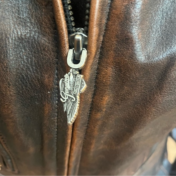 Harley Davidson Motorcycle Leather Jacket 90’s - Picture 6 of 14